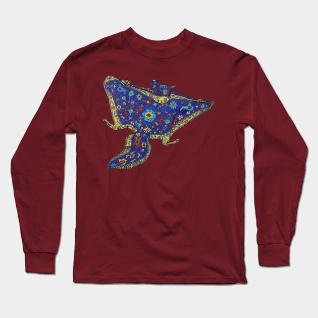 Magic Carpet Flying Squirrel Long Sleeve T-Shirt by RaLiz